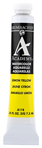 ''Grumbacher Academy Watercolor PAINT, 7.5ml/0.25 Ounce, Lemon Yellow (A118)''