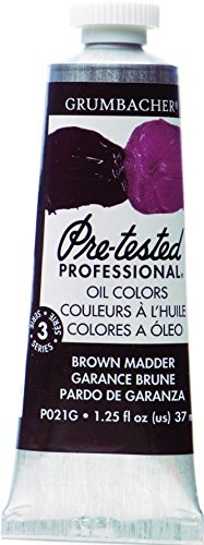 ''Grumbacher Pre-Tested Oil PAINT, 37ml/1.25 Ounce, Brown Madder (P021G)''