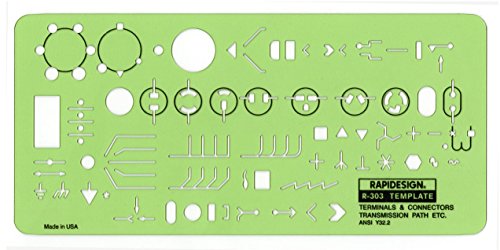 ''Rapidesign Standard Electrical/ELECTRONIC Symbols Template, 1 Each (R301)''