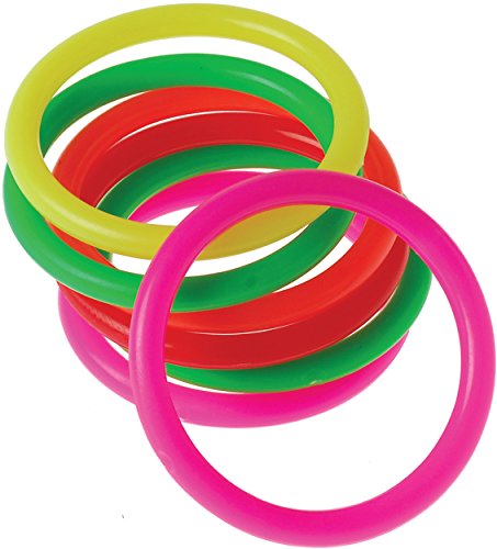 ''US Toy Neon Mini Carnival Game RINGs Toys (12 Pack), Assorted Colors''