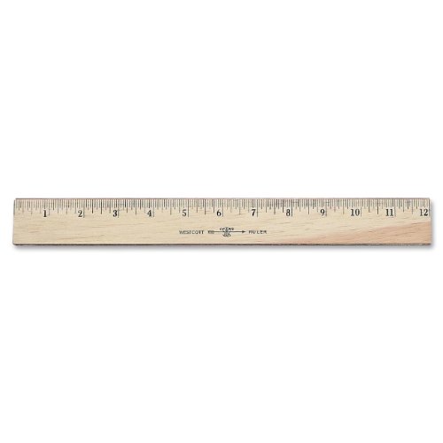 ''Westcott RULER with Double Brass Edge, 12-Inch (05221)''