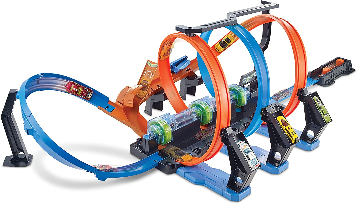 ?HOT WHEELS Corkscrew Crash Track with Motorized Boosters [Amazon Exclusive]
