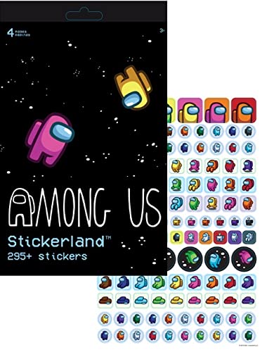 ''Among Us STICKER Book Set of 6 ? Each Pack Includes 4 Sheets with 200+ STICKERS, Personalize and De