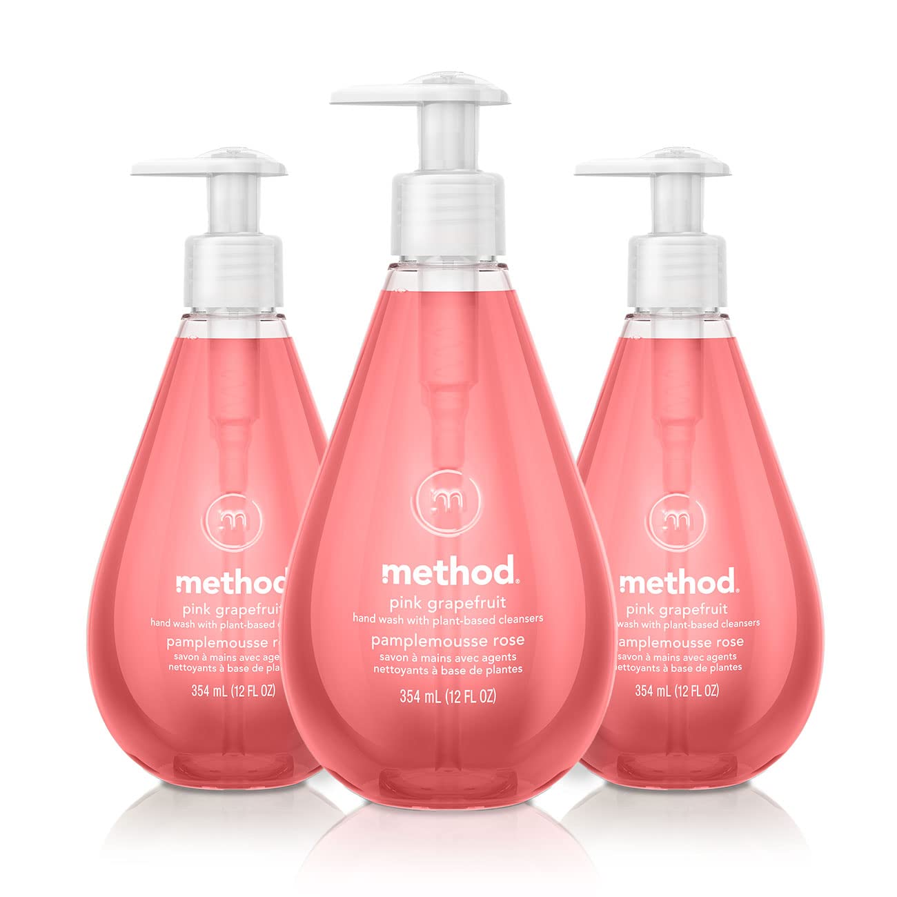 ''Method Gel Hand SOAP, Pink Grapefruit, 12 oz, 3 pack, Packaging May Vary''
