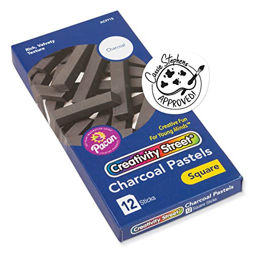 ''Creativity Street Square Artist Pastels, 12 Count, Charcoal''