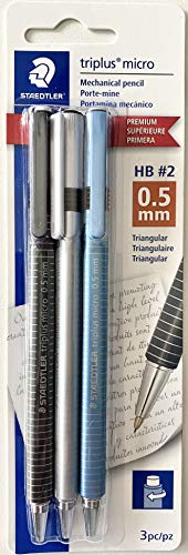 ''Staedtler triplus micro 0.5mm Lead Retractable Mechanical PENCIL with Twist Eraser, Writing, Drawin