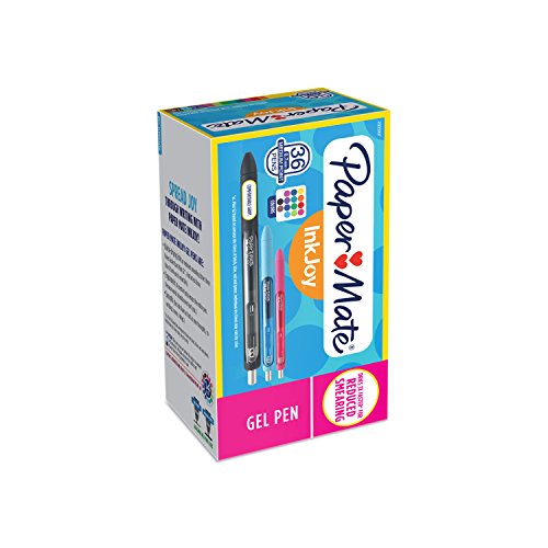 ''Paper Mate 2003997 InkJoy Gel PENs, Medium Point (0.7mm), Assorted Colors, 36 Count''