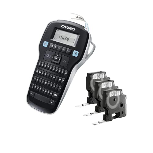 ''DYMO Label Maker with 3 D1 DYMO Label TAPEs | LabelManager 160 Portable Label Maker, QWERTY Keyboar