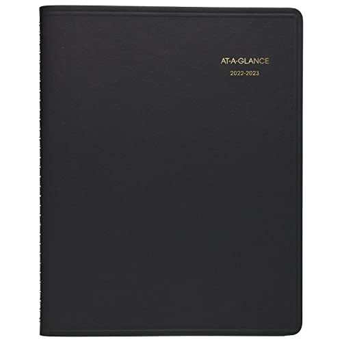 ''AT-A-GLANCE 2022-2023 Academic Appointment BOOK Planner, Weekly, 7'''' x 8-3/4'''', Medium, Black (7095