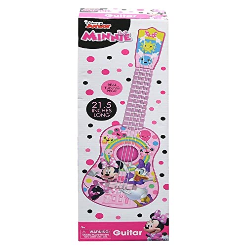 Disney Minnie Mouse Kids Guitar ? Minnie Mouse Pink Guitar MUSIC Set with Real Tuning Pegs and Strin