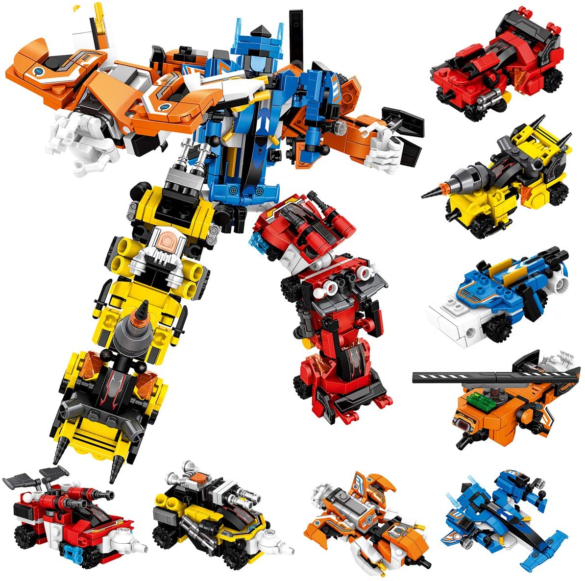 ''PANLOS Robot Building Blocks MODEL Vehicles Kit, STEM Building Bricks Construction Truck CARs Plays