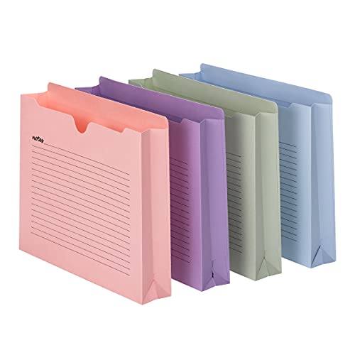 ''Smead Notes File JACKET, Letter Size, Straight-Cut Tab, 2? Expansion, Assorted Pastel Colors, 12 pe
