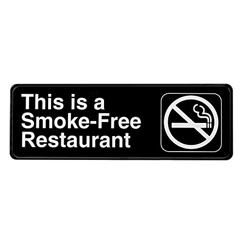 ''Alpine Industries No Smoking SIGN - Outdoor Plastic Placard w/Adhesive Back & Visible Lettering for