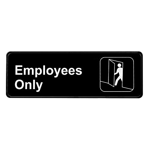 Alpine Industries Employees SIGN - Self Adhesive Plastic Door & Wall Placard - Personnel & Employee 