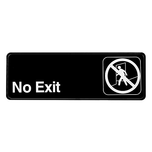 ''Alpine Industries No Exit Sign ? Highly Visible & Weather Proof Plastic DOOR & Gate Placard w/Adhes