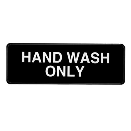 ''Alpine Industries Hand Wash Only SIGN - Durable Quality Self Stick Wall Placard w/ Visible Letterin