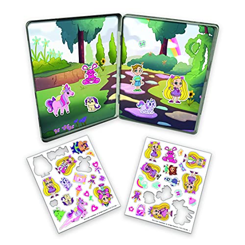 ''TCG TOYs Love Diana Magnetic Creations Tin with 40 Magnetic Play Pieces in Tin That Doubles As Stor