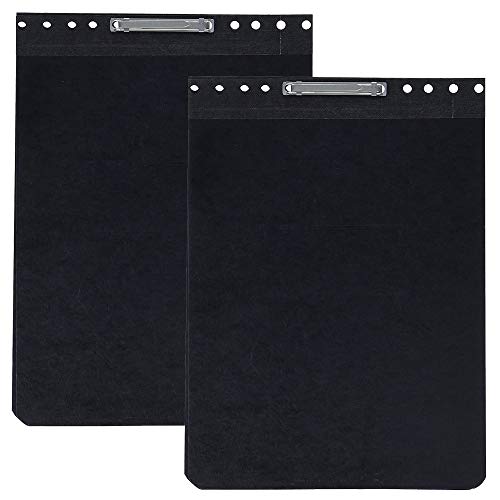 ''ACCO PRESSTEX Report Covers, Top Binding for Letter Size SHEETS, 2 Inch Capacity, Black, 2 Pack (A7