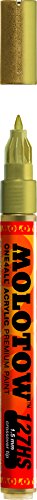 ''Molotow ONE4ALL Acrylic PAINT Marker, 1.5mm, Metallic Gold, 1 Each (127.506)''