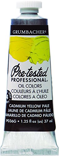 ''Grumbacher Pre-Tested Oil PAINT, 37ml/1.25 Ounce, Cadmium Yellow Pale (P036G)''