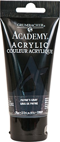 ''GRUMBACHER Academy Acrylic PAINT Color: Paynes Gray, Size: 254 oz (C092P)''