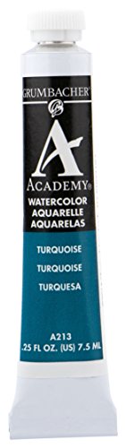 ''Grumbacher Academy Watercolor PAINT, 7.5ml/0.25 Ounce, Turquoise (A213)''