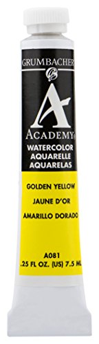 ''Grumbacher Academy Watercolor PAINT, 7.5ml/0.25 Ounce, Golden Yellow (A081)''