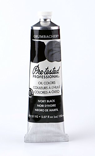 ''Grumbacher Pre-Tested Oil PAINT, 150ml/5.07 Ounce, Ivory Black (P11511G)''