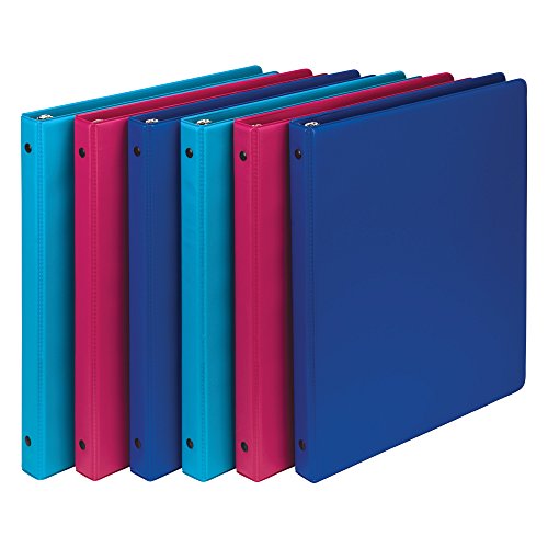 ''Samsill Fashion Color 3 RING Storage Binders.5 Inch Round RING, Assorted Colors May Vary (Blue Coco