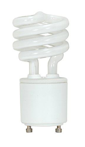 Satco S8201 9 Watt (40 Watt) 500 Lumens Mini Spiral CFL Soft White 2700K GU24 Base LIGHT BULB