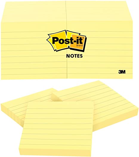 ''POST-IT NOTES, 3x3 in, 12 Pads, America's #1 Favorite Sticky NOTES, Canary Yellow, Clean Removal, R