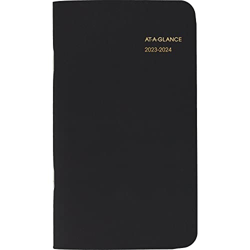 ''2023-2023 Pocket CALENDAR by AT-A-GLANCE, 2 Year Monthly Planner, 3-1/2'''' x 6'''', Pocket Size, Black
