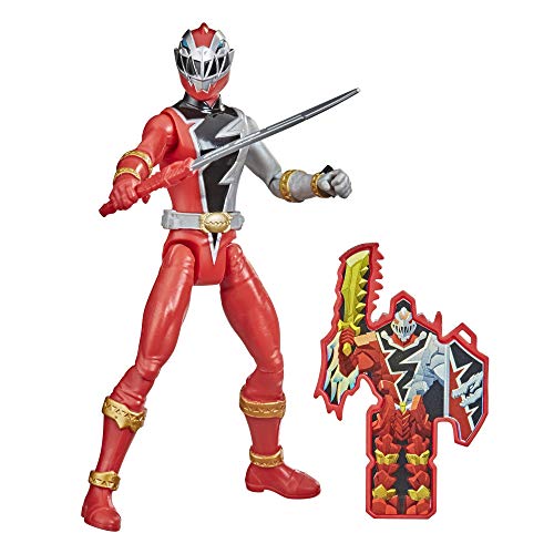 Power Rangers Dino Fury Red Ranger 6-Inch Action Figure Toy Inspired by TV Show with Dino Fury Key a