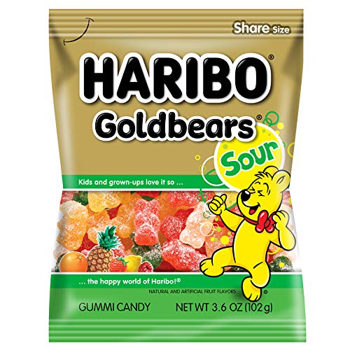 ''Haribo Gummi CANDY, Sour Gold Bears, 3.6 ounce (Pack of 12)''