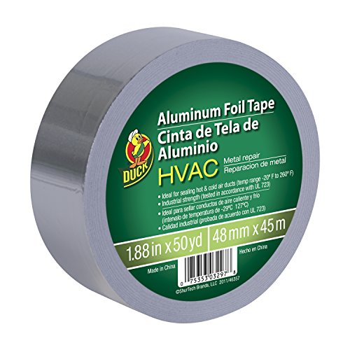 ''Duck Brand 240225 HVAC UL 723 Metal Repair Aluminum Foil TAPE, 1.88-Inch by 50 Yards, Single Roll, 
