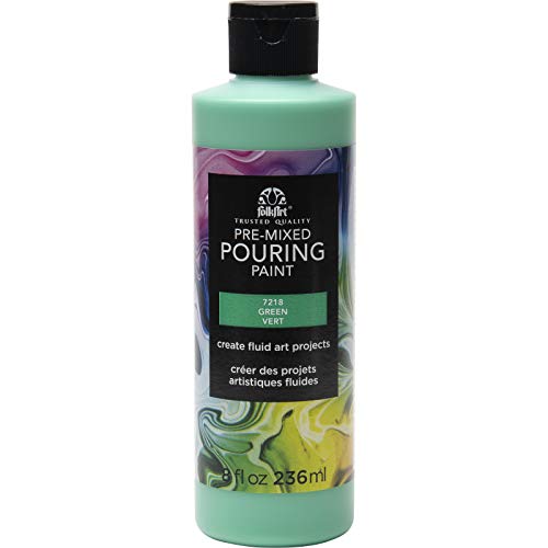 ''FolkArt Pre-Mixed Acrylic Pouring PAINT, 8 oz, Green''