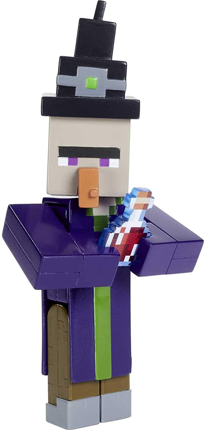 ''Minecraft Witch 3.25 3.25'''' scale VIDEO GAME Authentic Action Figure with Accessory and Craft-a-blo