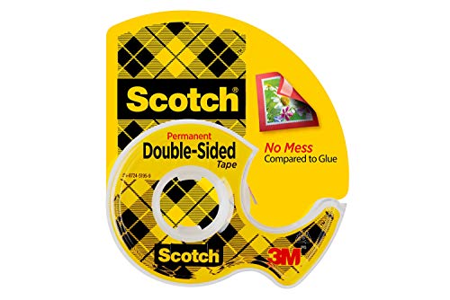 ''Scotch Double Sided TAPE, Permanent, 3/4 in x 300 in, 1 Dispenser/Pack (237)''