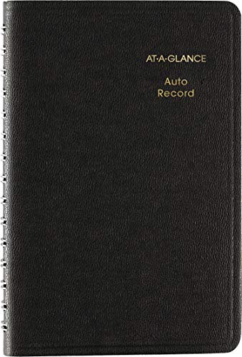 ''AT-A-GLANCE Auto Mileage Log Record BOOK, 3.75 x 6.12 Inches, Black (AAG8013505)''