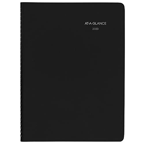''2023 Weekly Appointment BOOK & Planner by AT-A-GLANCE, 8'''' x 11'''', Large, DayMinder, Black (G52000)
