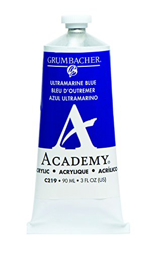 ''Grumbacher 90-ml Metal Tube Academy Acrylic PAINT, Gloss, Ultramarine Blue''