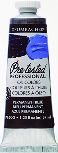 ''Grumbacher Pre-Tested Oil PAINT, 37ml/1.25 Ounce, Permanent Blue (Ultramarine) (P160G)''
