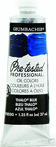 ''Grumbacher Pre-Tested Oil PAINT, 37ml/1.25 Ounce, Thalo Blue (P203G)''