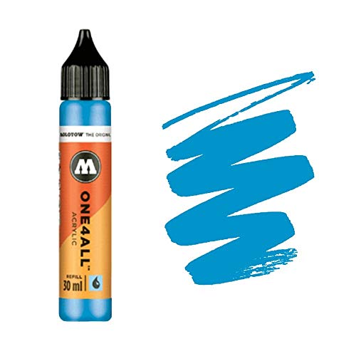 ''MOLOTOW ONE4ALL Acrylic PAINT Refill, For ONE4ALL PAINT Marker, Shock Blue Middle, 30ml Bottle, 1 E