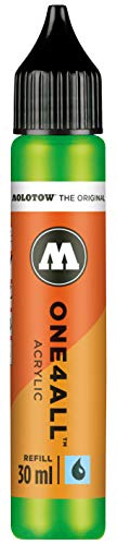 ''MOLOTOW ONE4ALL Acrylic PAINT Refill, For Molotow ONE4ALL PAINT Marker, Neon Green Fluorescent, 30m
