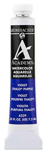 ''Grumbacher Academy Watercolor PAINT, 7.5ml/0.25 Ounce, Violet (Phthalo Purple) (A229)''