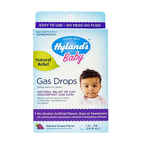 Product Image - Gas Drops for Babies, Hyland's Baby, Natural Gas Relief, Grape Flavor, 1 Fl Oz