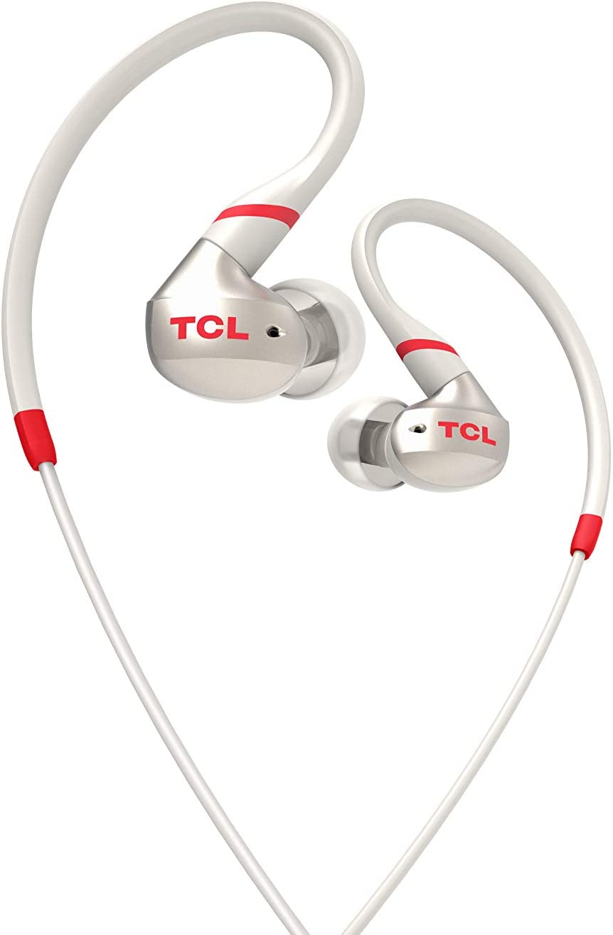 TCL Actv100 in-Ear Earbuds Active Noise Isolating Wired Secure Fit Sweatproof HEADPHONES with Built-