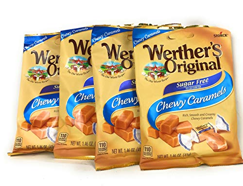 ''Werther's Chewy Caramels CANDIES Original Sugar Free, 1.46 Ounce Pack of 4''