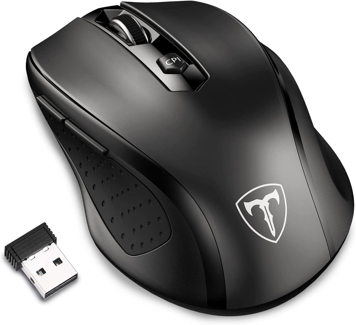 ''Wireless Mouse for Laptop,WEEMSBOX 2.4G COMPUTER Mouse Ergonomic Mouse with USB Receiver, Finger Re
